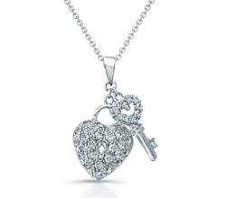 heart and key necklace